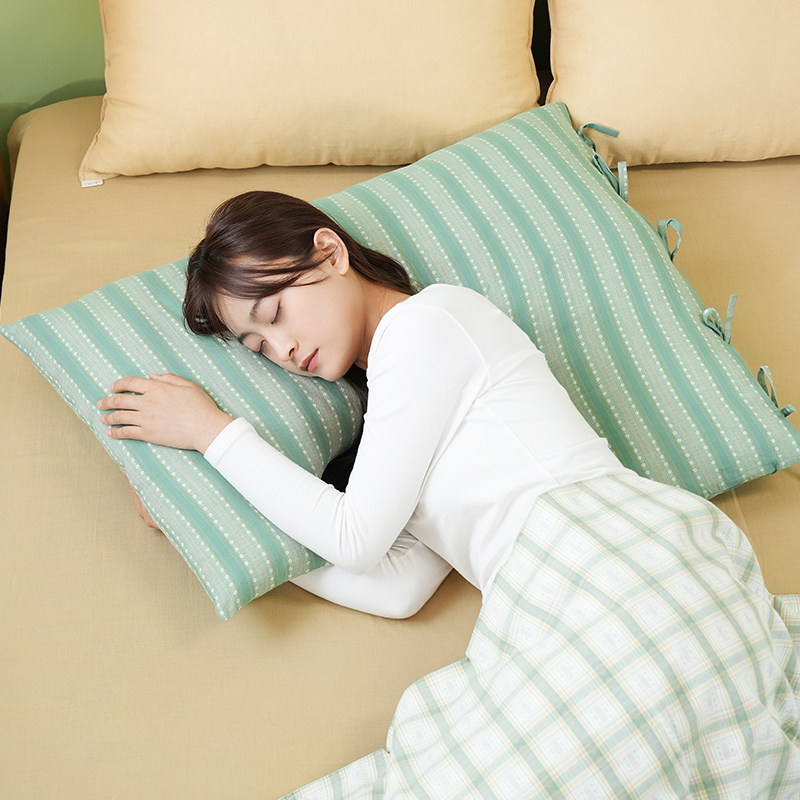 阳春小镇侧睡枕颈椎睡眠荞麦壳皮成人睡觉家用U型抱枕可拆洗