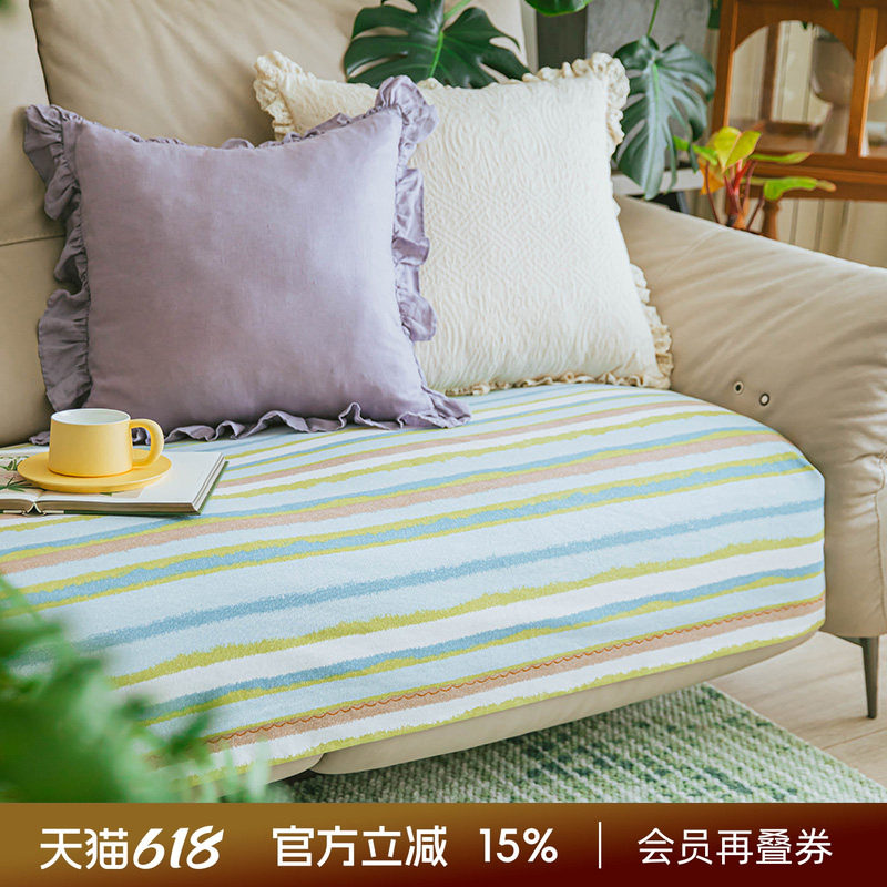 阳春小镇沙发垫沙发巾帆布四季通用高端轻奢棉防滑高级感盖布定制