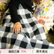 阳春小镇黑白格子沙发盖毯冬季 毯子床上用沙发巾午睡毯披肩保暖