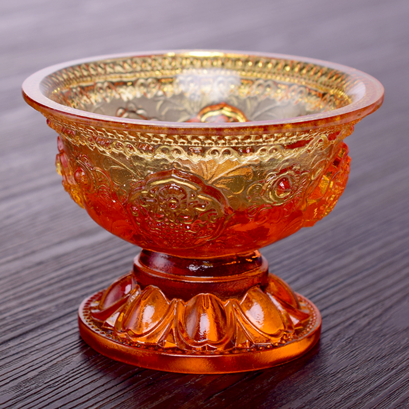 供碗供杯古法琉璃八吉祥