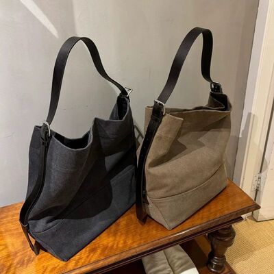 jenni同款lemtote做旧面料单肩