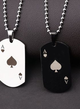 亚马逊热销饰品扑克牌桃心小军牌