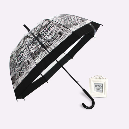 现货绿叶雨伞创意poe透明伞爱心蕾丝阿波罗绿荫晴雨伞