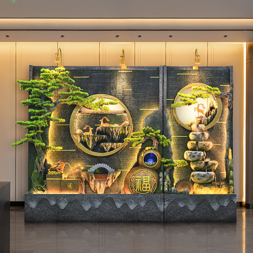 大型落地阳台花园摆件循环水景观