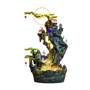 室内流水摆件循环水景客厅玄关假山喷泉装饰阳台庭院招财造景布置