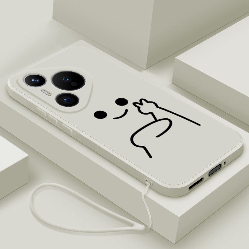 适用华为Pura70手机壳新款pura70pro+液态硅胶保护套pr0十潮男女生70ultra镜头全包防摔软壳p7o个性创意比耶