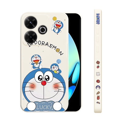 适用红米note13R手机壳新款redminote13R液态硅胶软壳小米n0te镜头全包防摔保护套男女生潮牌外壳卡通机器猫