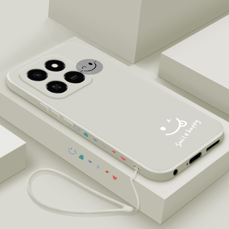 适用荣耀Play10T手机壳新款荣耀play10C液态硅胶保护套华为honor镜头全包防摔软壳潮男女生个性创意网红笑脸