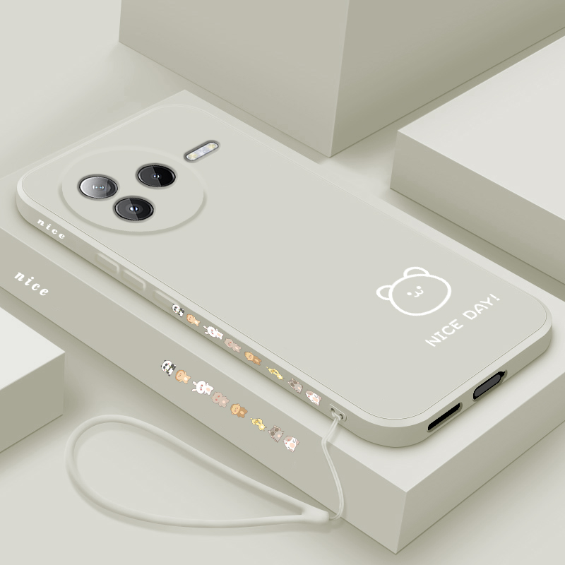 适用红米k80手机壳新款小米k80pro液态硅胶保护套k80至尊版镜头全包防摔软壳redmi男女情侣ultra简约卡通小熊