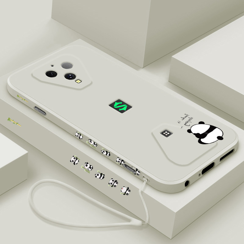 适用黑鲨3手机壳新款黑鲨3pro液态硅胶保护套散热por男女黑鲨游戏手机3镜头全包防摔软壳腾讯3S个性外壳熊猫