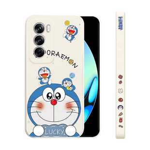 适用reno12pro手机壳新款opporeno12液态硅胶保护套por镜头全包防摔软壳rone男女生5g个性创意卡通外壳机器猫