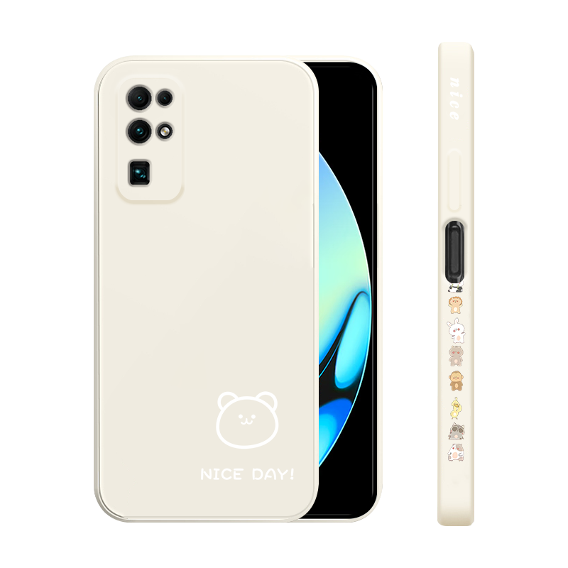 适用于华为荣耀30手机壳新款30s液态硅胶30Pro保护套Pro+全包防摔青春版简画熊和兔网红男女款潮牌创意限量版