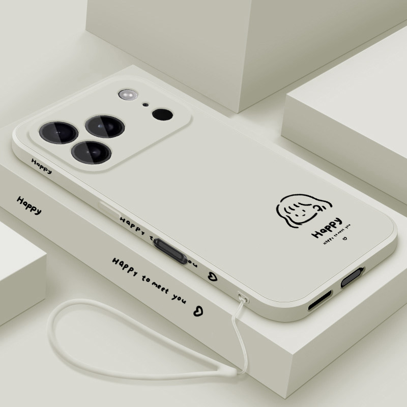 适用iphone17手机壳新品苹果17pro液态硅胶17promax软壳17Air镜头全包防摔保护套十七男女情侣款卡通高级女孩