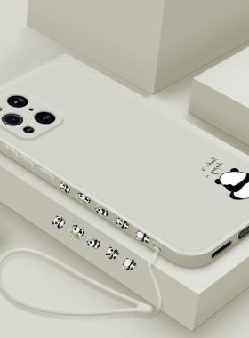 适用oppoFindx3pro手机壳新款findx3液态硅胶保护套pr0男女生findx2镜头全包防摔软壳x2por个性创意外壳熊猫