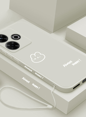 适用红米note13R手机壳新款redminote13R液态硅胶保护套小米n0te镜头全包防摔软壳13r男女生网红超薄外开心兔