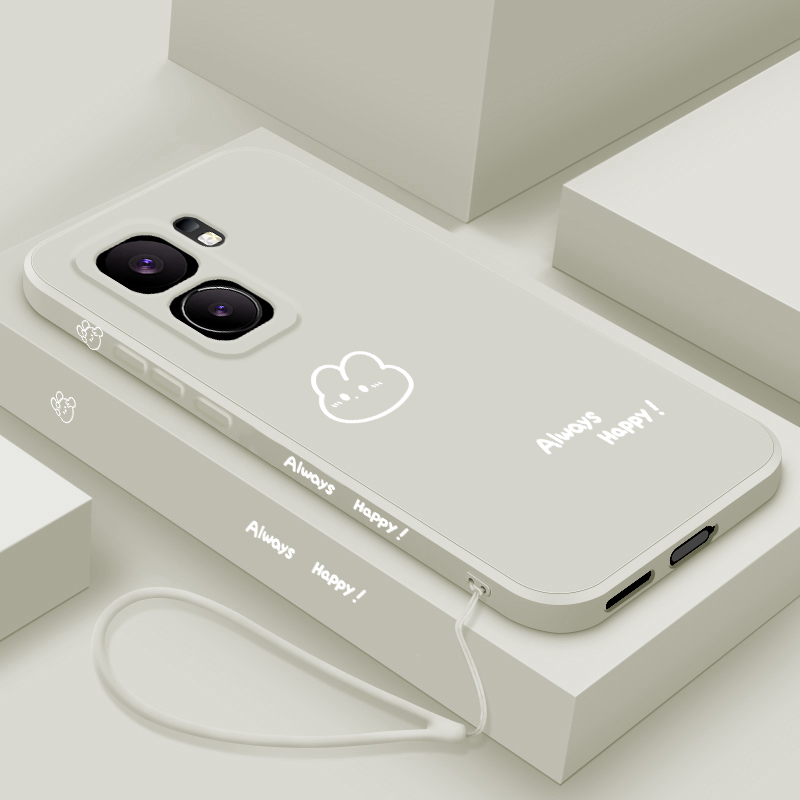 适用iqooneo9手机壳新款vivo iqooneo9pro液态硅胶保护套pr0男女iq00neo9镜头全包防摔软壳por个性外壳开心兔