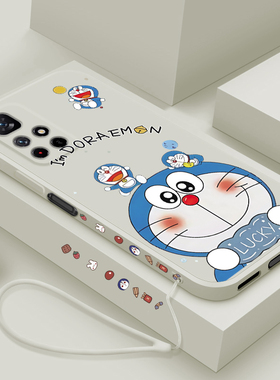 适用红米note11手机壳5G新款小米RedemiNote11pro+液态硅胶保护套11E全包11R防摔11Tpr0男女11se软外壳机器猫