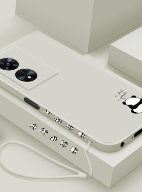 适用oppoA97手机壳5G新款a96液态硅胶保护套a95男女生oppoa93s镜头全包防摔软壳0pp0个性创意a93简约外壳熊猫