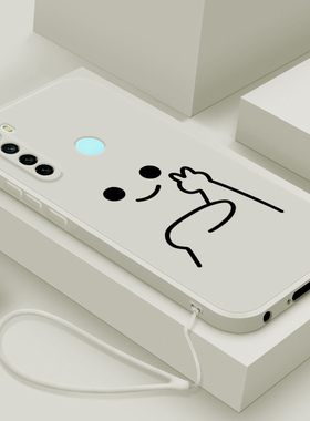 适用红米note8手机壳新款小米Note8pro液态硅胶保护套redmi男女生note7镜头全包防摔7por软壳pr0个性创意比耶