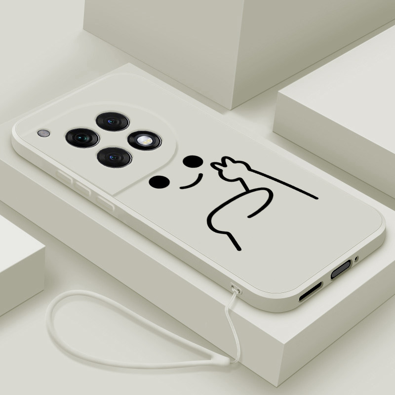 适用一加Ace3手机壳新款1+ace3V液态硅胶保护套1十男女生oneplusAce3pro镜头全包防摔软壳个性创意潮卡通比耶