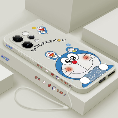 适用vivos50手机壳新款s50promini液态硅胶软壳vivo镜头全包防摔保护套s30男女生潮牌网红卡通时尚外壳机器猫