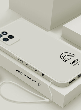 适用realme真我V11s手机壳v11新款V23液态硅胶软壳V15男女情侣款真我V5 5G镜头全包V13防摔V3保护套卡通女孩