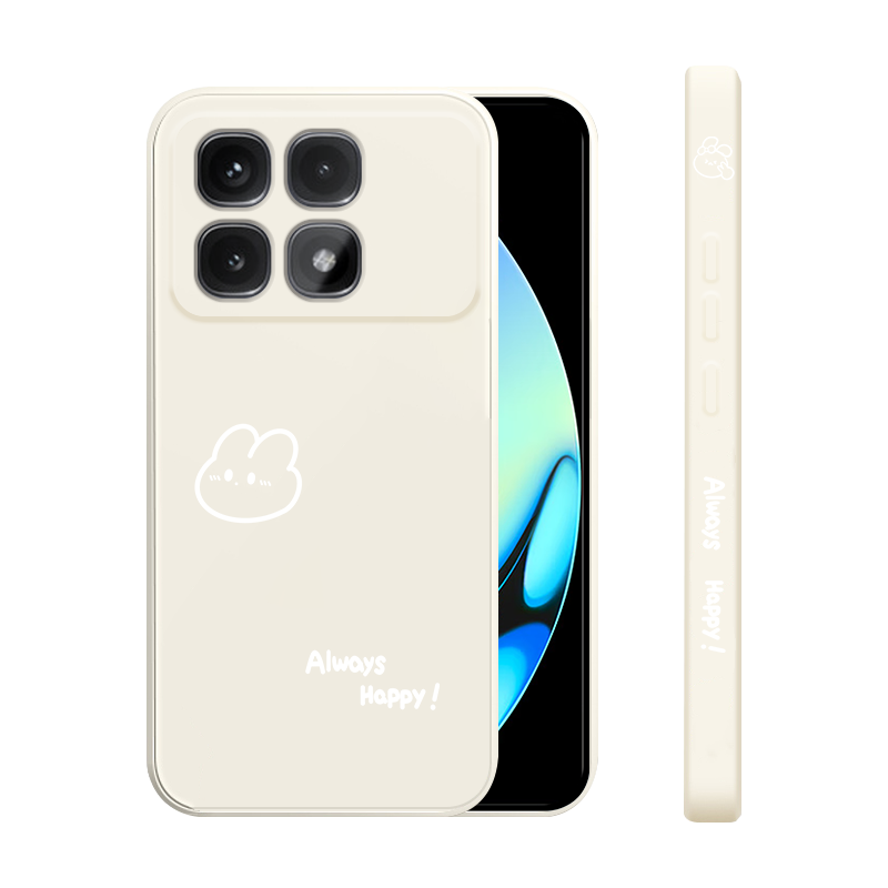 适用红米K70至尊版手机壳新款小米RedmiK70ultra液态硅胶保护套潮男女生K70U镜头全包防摔软壳网红时尚开心兔