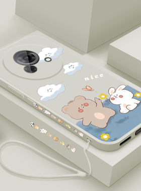 适用魅族lucky08手机壳新款meizu幸运08液态硅胶保护套AI镜头全包防摔软壳男女情侣款MZ卡通可爱外壳小熊小兔