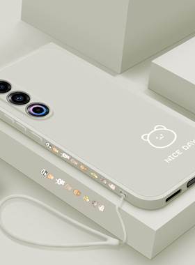 适用魅族21note手机壳新款Meizu21Note液态硅胶软壳镜头全包防摔保护套n0te男女生noto简约时尚外壳线条小熊