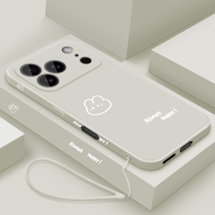 适用iphone17手机壳新款苹果17pro液态硅胶17promax保护套17Air镜头全包防摔软壳男女情侣网红卡通可爱开心兔