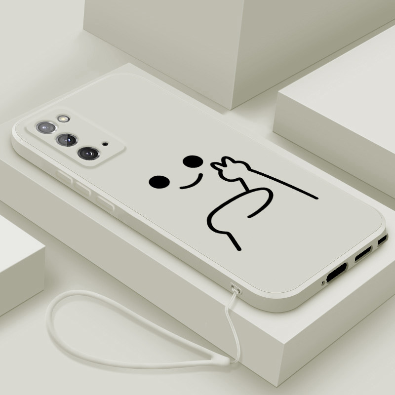 适用三星note20手机壳20ultra新款GalaxyNote10液态硅胶保护套10+男女生plus镜头全包note9防摔note8软壳比耶