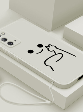 适用三星note20手机壳20ultra新款GalaxyNote10液态硅胶保护套10+男女生plus镜头全包note9防摔note8软壳比耶