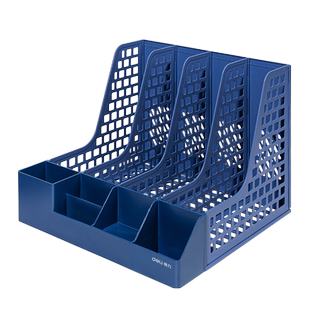 得力加厚文件收纳架办公室桌面文件架多功能档案资料收纳文件框桌面文件收纳置物架分类收纳文件框办公用品