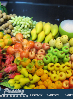 12分娃屋迷你食玩派淇汏粘土手工diy成品小配件摊位多款水果