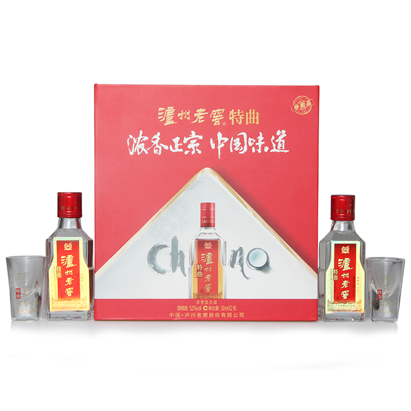 泸州老窖特曲小酒版礼盒52度50ml*2带酒杯浓香型白酒收藏酒 包邮在类目 酒类, 国产白酒中 - 来自Buy2taobao.com提供专业的淘宝代购服务