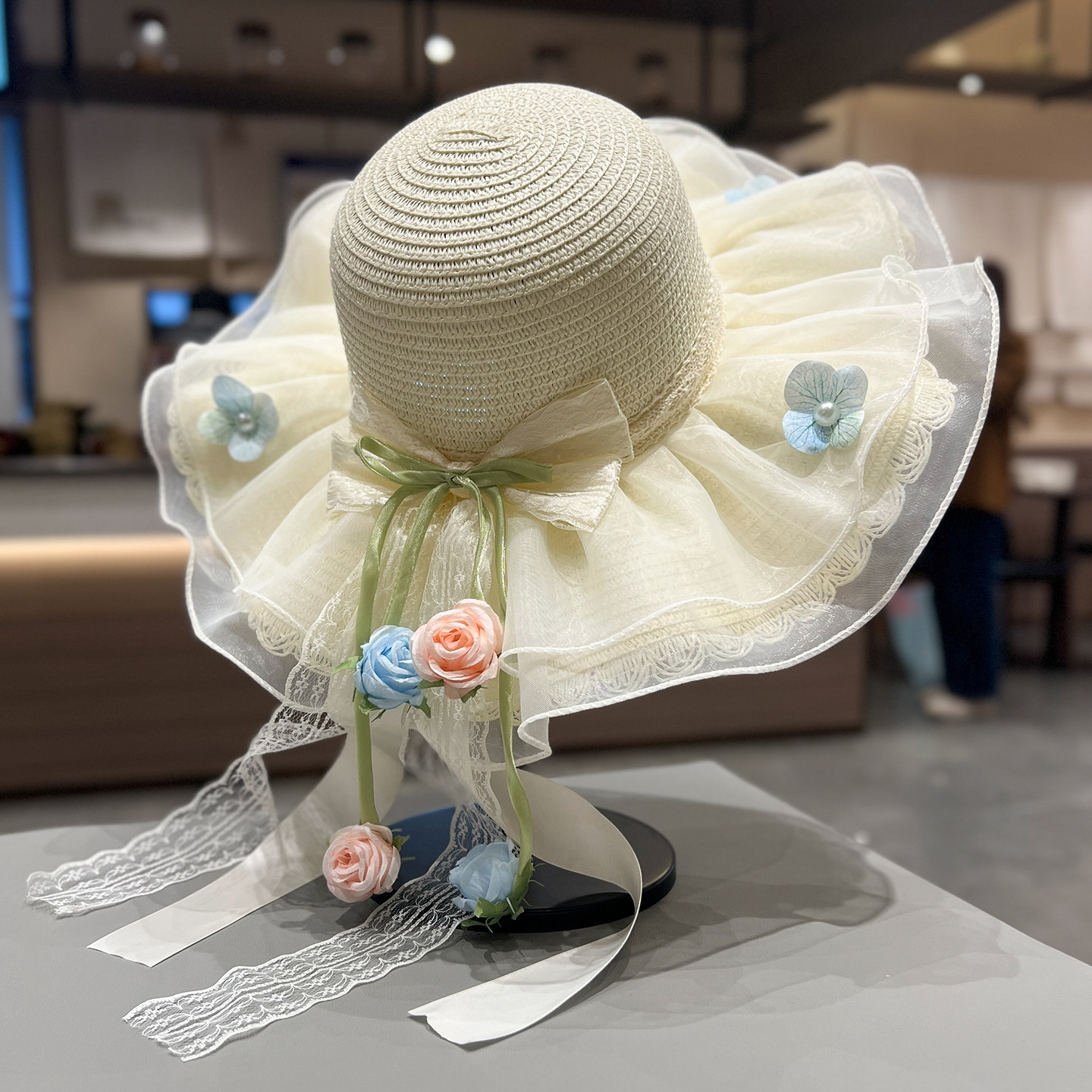 2026新品春夏清新森系草帽女田园风出游拍照遮阳帽大檐防晒太阳帽