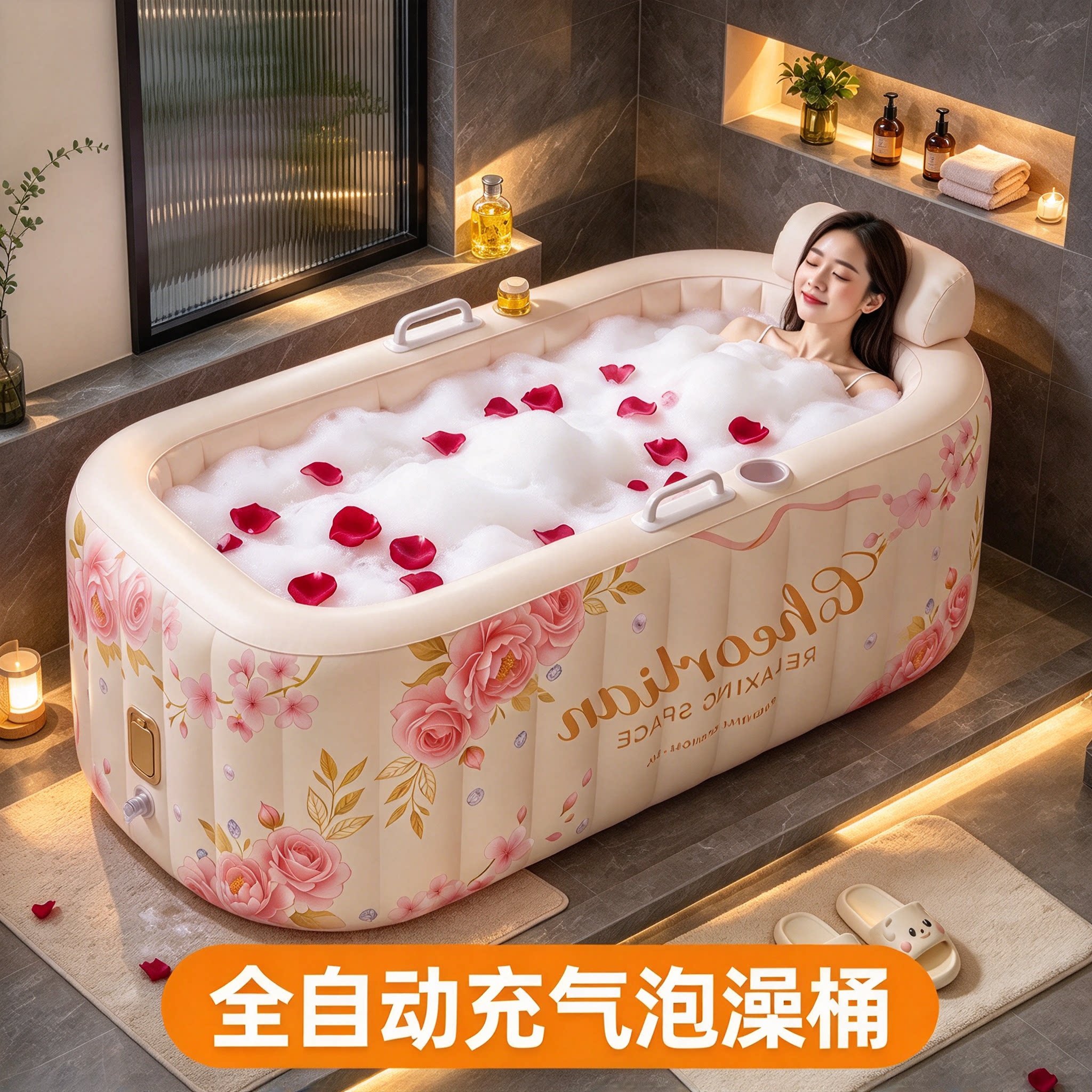 充气浴缸泡澡桶成人大人专用全身洗澡桶家用沐浴泡浴桶可折叠浴桶