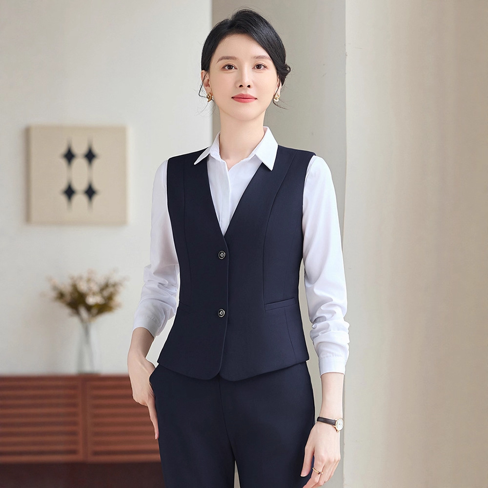 马甲西装女2026新款春秋气质正装酒店银行经理马夹工作服职业套装