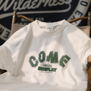 Come T恤男休闲宽松情侣半袖 麒麟先生夏季 潮牌印花短袖 tee 美式