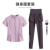 Pink purple Two-piece set (dark purple pants)