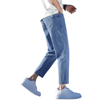 9分牛仔裤男士宽松小直筒夏季
