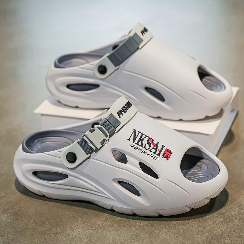 拖鞋男款夏季外穿防滑防臭软底踩屎感男士运动两用一字沙滩凉拖鞋