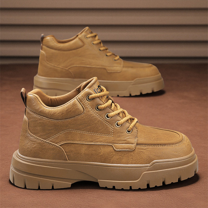 马丁靴男款2026新款秋季英伦风复古高帮工装皮靴男士休闲厚底短靴