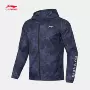 Áo gió Li Ning nam mùa thu áo len mới trùm đầu áo khoác thoáng khí chạy bộ thể thao mùa xuân và áo khoác mùa thu nam - Áo gió thể thao áo gió nam