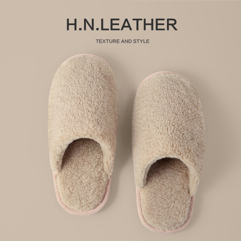 牛筋底防滑泰迪绒保暖居家拖鞋冬季加厚室内家用软底男女情侣月子