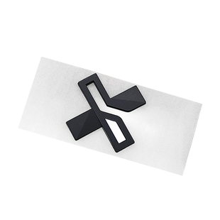 适用于21-26款极氪001车标车头机盖车尾磨砂标黑化装饰贴配件改装