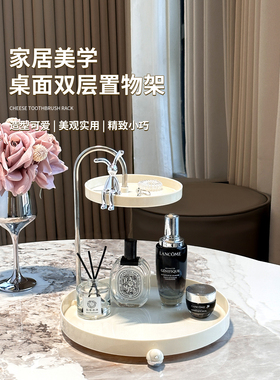 入户门口玄关钥匙摆件收纳盒轻奢托盘装饰品桌面杂物鞋柜上置物架