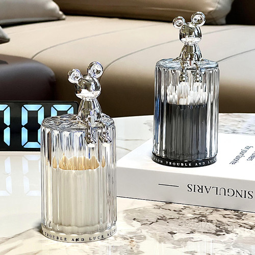 尊慕斯家用台面牙签棉签收纳罐