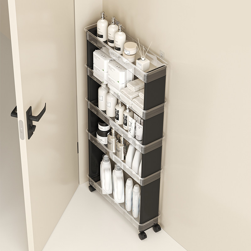 尊慕斯卫生间夹缝置物架浴室马桶侧边小推车窄缝隙储物收纳柜