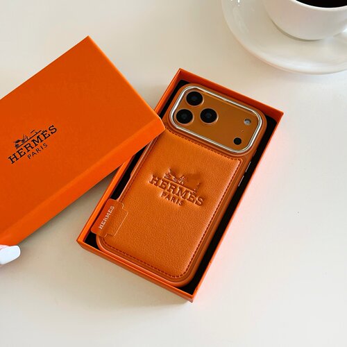 欧美潮牌适用苹果17手机壳iphone18pro爱马橙名媛风轻奢手机壳新款18promax 防摔轻奢风全包型柔软型手机壳